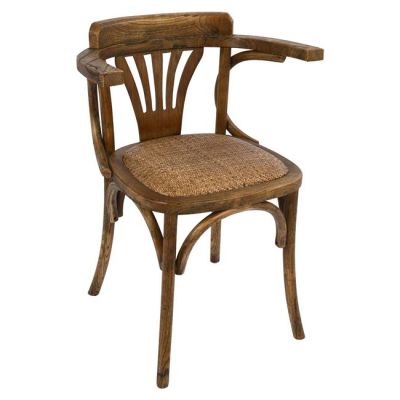 Дървен стол Vienna Type Antique natural HM0180.01 с мат 58,5x49,5x77 см