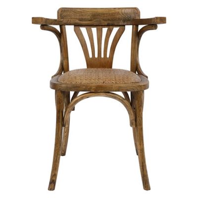Дървен стол Vienna Type Antique natural HM0180.01 с мат 58,5x49,5x77 см