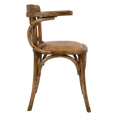 Дървен стол Vienna Type Antique natural HM0180.01 с мат 58,5x49,5x77 см