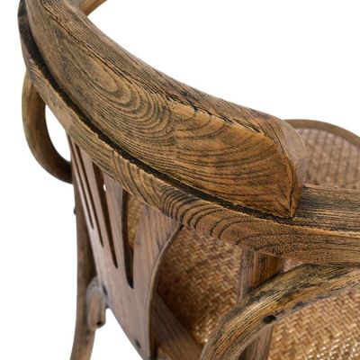 Дървен стол Vienna Type Antique natural HM0180.01 с мат 58,5x49,5x77 см