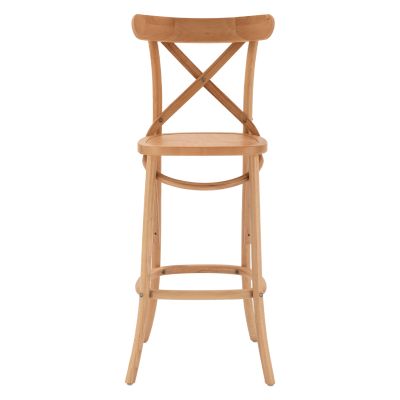 MEDIUM HEIGHT BAR STOOL GIOLIANA HM8750.01 BEECH WOOD IN NATURAL COLOR-PLYWOOD SEAT 46x46x101Hcm