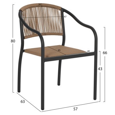 Алуминиев стол 57x63x80H
