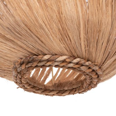 CEILING PENDANT SPHERICAL MADE OF ABACA FIBERS IN NATURAL COLOR Φ45x45-80Hcm.HM7769