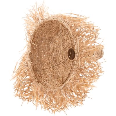 CEILING PENDANT LUMINAIRE SET HM11924 ROPE AND DRIED PALM LEAF FIBERS Φ52.5Χ160H cm.