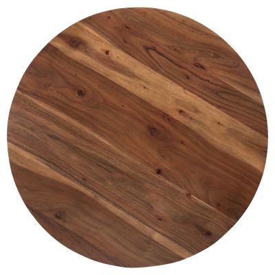 COFFEE TABLE ROUND GROOT HM9697 SOLID ACACIA WOOD IN NATURAL COLOR Φ80x40Hcm.
