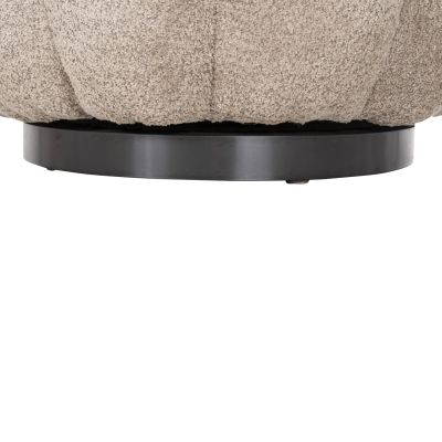 ARMCHAIR SWIVEL GRYMM HM9601.08 BROWNISH BEIGE BOUCLE-BLACK METAL BASE 95x92x68Hcm.