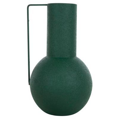 DECORATIVE VASE FLAGON HM4260.03 METAL IN GREEN Φ26x45Hcm.
