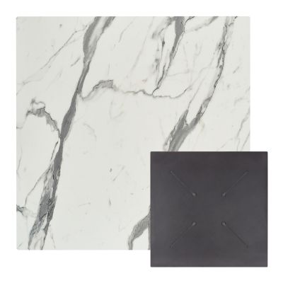 SQUARE HPL TABLETOP HM5838.31 WHITE MARBLE 70x70cm.