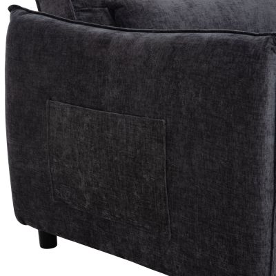 ARMCHAIR-BED ORYN HM3307.01 GREY FABRIC 85x88x78Hcm.