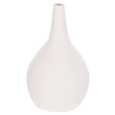 TABLE DECORATIVE VASE DENI HM4663.02L FIBER CEMENT IN WHITE--Φ26x39Hcm