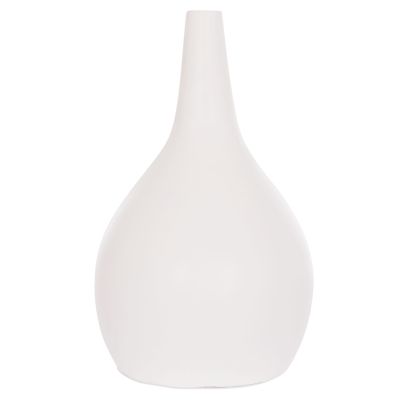 TABLE DECORATIVE VASE DENI HM4663.02L FIBER CEMENT IN WHITE--Φ26x39Hcm
