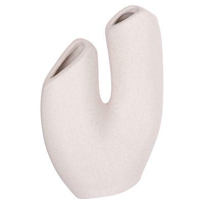 CERAMIC TABLE DECOR ARKEN HM4619.01 OFF WHITE WITH CRYSTALLIZATION 20.5x8x26Hcm.