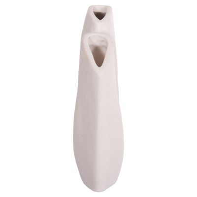 CERAMIC TABLE DECOR ARKEN HM4619.01 OFF WHITE WITH CRYSTALLIZATION 20.5x8x26Hcm.