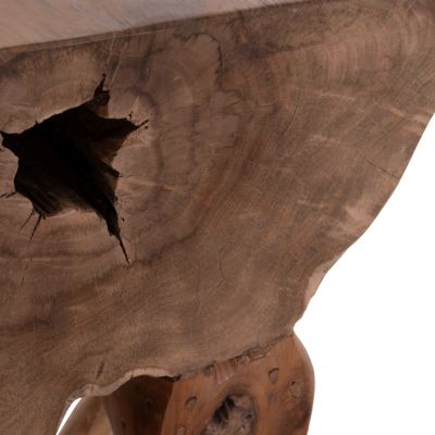 CONSOLE GRIMAL HM18298 TEAK WOOD (ROOT)--NATURAL COLOR 125x46x80Hcm.