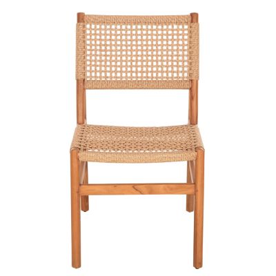 DINING CHAIR DINIZ HM6554 TEAK WOOD IN NATURAL COLOR--SYNTHETIC ROPE 48x60x84Hcm.