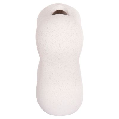 CERAMIC TABLE DECOR SEBOR HM4594.01 OFF WHITE WITH CRYSTALLIZATION 18x9x18Hcm.