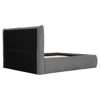 DOUBLE BED SANDRA HM732.01 GREY FABRIC & STORAGE SPACE--FOR MATTRESS 160x200cm.