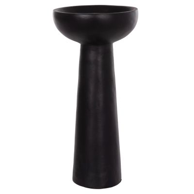 TABLE DECORATIVE VASE LEKKAN HM4664.01L TERRACOTA IN BLACK--Φ18x38Hcm.