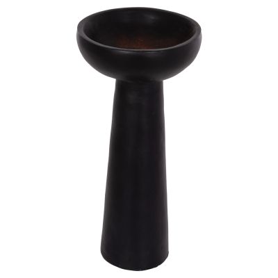 TABLE DECORATIVE VASE LEKKAN HM4664.01L TERRACOTA IN BLACK--Φ18x38Hcm.
