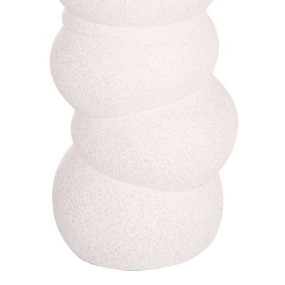 CERAMIC TABLE DECOR ROOK HM4630.01 OFF WHITE WITH CRYSTALLISATION Φ13x31Hcm.
