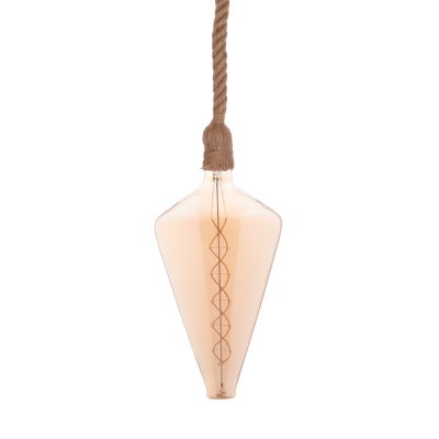 CEILING PENDANT LAMP WITH LIGHT BULB HM11930.01--ROPE 1M LONG AND 2cm THICK-E27 SOCKET