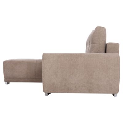 LEFT CORNER SOFABED COMFYRA HM3336.03L BEIGE FABRIC 270x181x75Hcm.