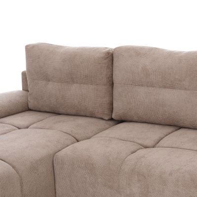 LEFT CORNER SOFABED COMFYRA HM3336.03L BEIGE FABRIC 270x181x75Hcm.