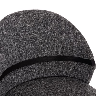 BAR STOOL SWIVEL DEKKER HM18250.02 PLYWOOD IN BLACK--FABRIC IN GREY 48x54x96Hcm.