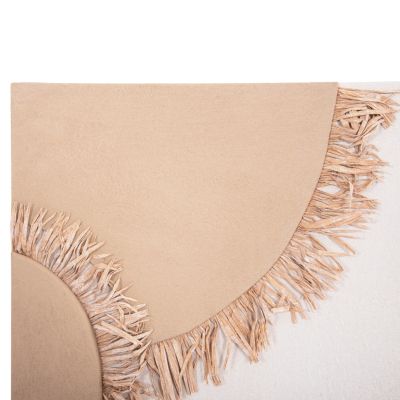 WALL DECOR PANEL RECTANGLE SERIES SANTORINI HM4533 MDF IN OFF WHITE-BROWN COLOR-DECOR IN BEIGE 60x4.5(thickness)x80Hcm.