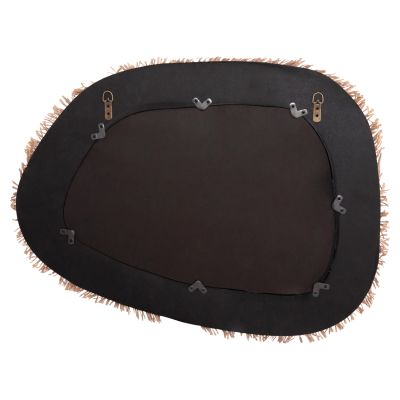 WALL MIRROR SERIES SANTORINI HM4530 MDF IN BLACK-DECOR IN BEIGE 80x1,8x60Hcm.