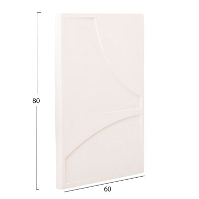 WALL DECOR PANEL RECTANGLE SERIES SANTORINI HM4509 MDF IN OFF-WHITE COLOR 60x4(thickness)x80Hcm.