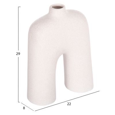 CERAMIC TABLE DECOR SERIES ISIL HM4599.01 OFF WHITE WITH CRYSTALLISATION 22x8x29Hcm.