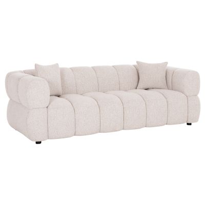 SOFA 3-SEATER NORIKA HM3331.02 ECRU FABRIC 220x88x85Hcm.
