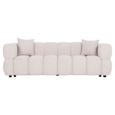 SOFA 3-SEATER NORIKA HM3331.02 ECRU FABRIC 220x88x85Hcm.