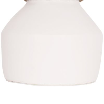 TABLE DECORATIVE VASE CAMMER HM4687.02XS TERRACOTA IN WHITE--Φ16x15Hcm.