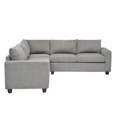 ЪГЛОВ ДИВАН CALDER - СИВ ПЛАТ 254x254x90 (седалка)x91Всм.
