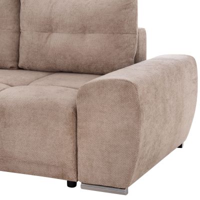 LEFT CORNER SOFABED COMFYRA HM3336.03L BEIGE FABRIC 270x181x75Hcm.