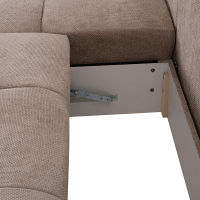 LEFT CORNER SOFABED COMFYRA HM3336.03L BEIGE FABRIC 270x181x75Hcm.