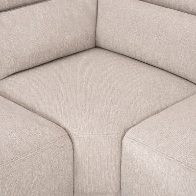 Ляв ъглов диван с релакс функция LUNARIS 307×267×74–94 см – Екрю