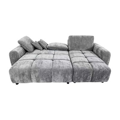 CORNER SOFABED REVERSIBLE GERT HM3349.01 GREY CHENILLE FABRIC 252x146x87Hcm.