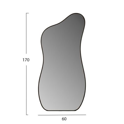 Стенно огледало BARTEL 60 × 170 см – черно
