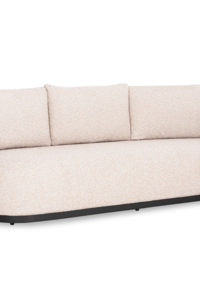 Augustus Outdoor 3-Seater Sofa – 223 × 85 × 83 cm, Grey & Beige