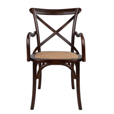 Дървен стол с подлакътници Forenza HM0105.03 Кафяв и мат 52x56x89,5 см