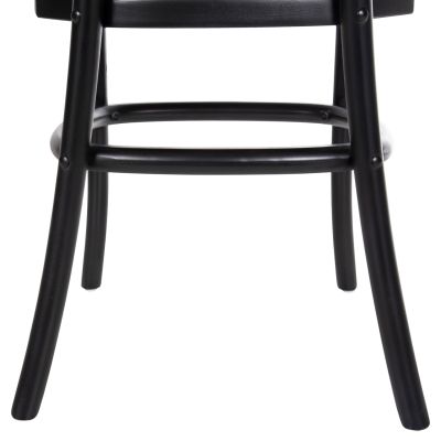 DINING CHAIR STACKABLE PENNY HM8747.10 BEECH WOOD IN BLACK-SYNTHETIC RATTAN 44x51x87Hcm.