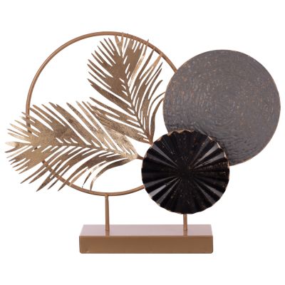 TABLE DECOR HM7561 METAL THREE CIRCLES IN VARIOUS FORMS- BRONZE, GREY, DARK GREY