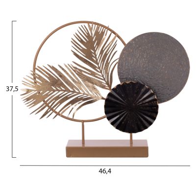 TABLE DECOR HM7561 METAL THREE CIRCLES IN VARIOUS FORMS- BRONZE, GREY, DARK GREY