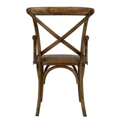 Дървен стол с подлакътници Forenza HM0105.01 Natural и мат 52x56x89,5 см