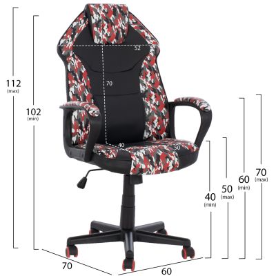 ОФИС СТОЛ GAMING FANTASY HM1164.10 60x70x112 см.