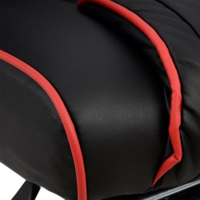 Офис Гейминг стол с поставка за крака HM1089.01 Черен/Червен 64x68x128 см