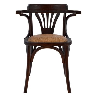 Дървен стол Vienna Type Antique кафяв HM0180.03 с мат 58,5x49,5x77 см